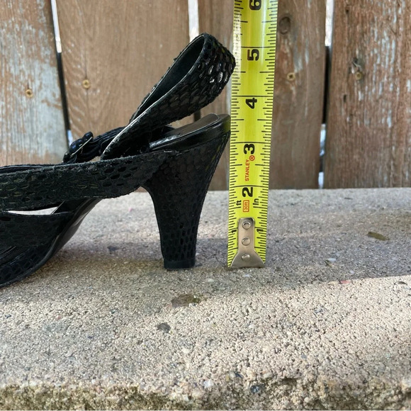 MEDICI Women’s Black Shimmer Strap Heel Size 38 - Picture 12 of 13